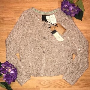 Sanctuary clothing button up, sequined sweater.